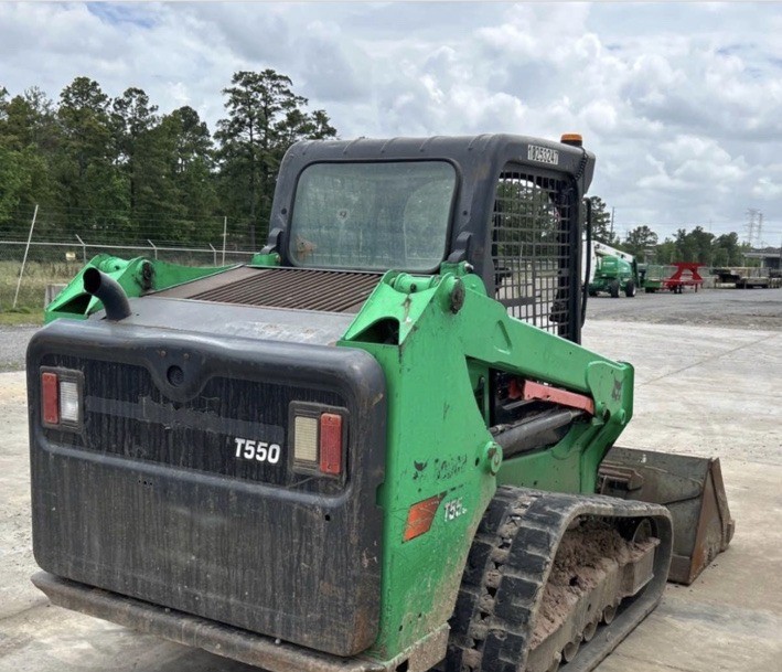 Compact track loader, rear view
